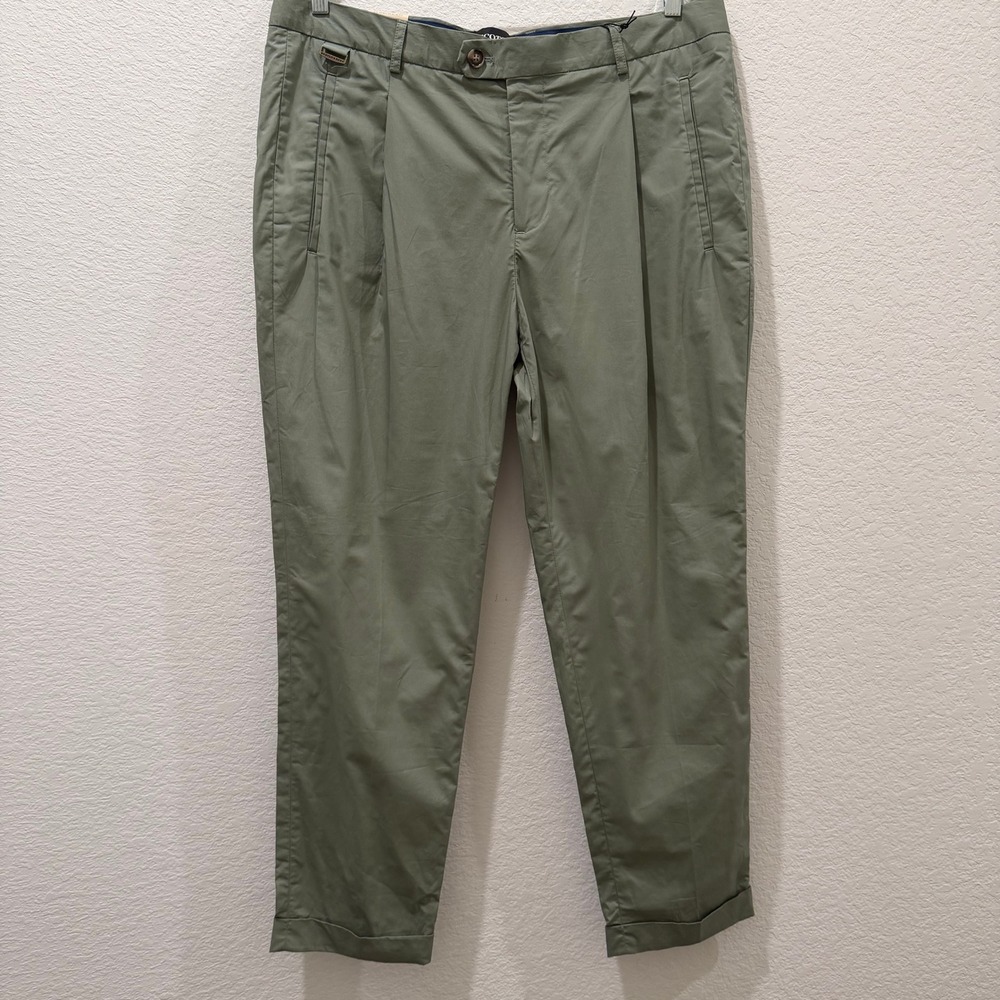 Scotch & Soda Blake Regular Slim Fit Chino Pants Sage Green 36/32 NWT